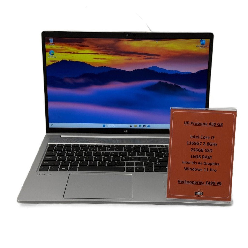 HP Probook 450 G8 Laptop | i7-1165G7 256GB SSD 16GB RAM, Computers en Software, Hp, 256 GB, Met videokaart, 2 tot 3 Ghz