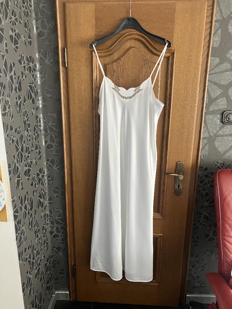 nachtjapon + ochtendjas, Gossard, Ophalen, Wit, Nachtkleding