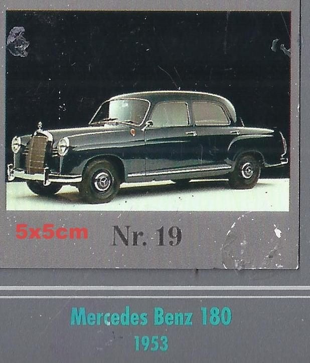 Vp19 verzamelplaatje 19 mercedes benz 180 ----- 1953, Ophalen of Verzenden, Gebruikt, Auto's