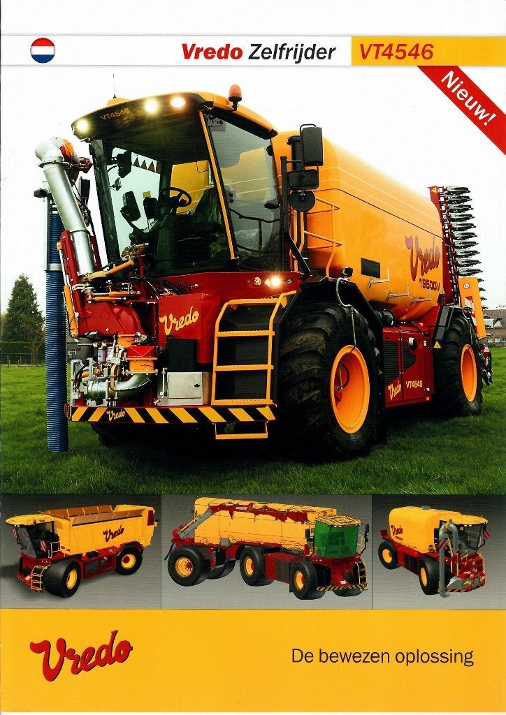 Originelefolder VREDO trac VT4546 tractor/trekker/zelfrijder, Ophalen of Verzenden, Zo goed als nieuw, Overige merken