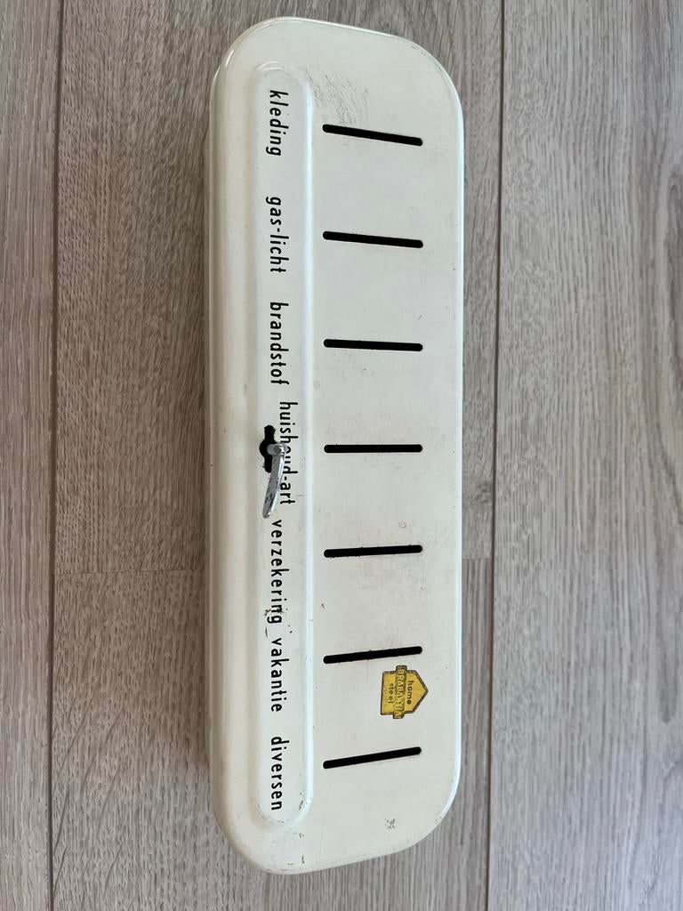 Vintage Spaarpot met Vakjes - Huishoudbudget Organizer, Ophalen of Verzenden