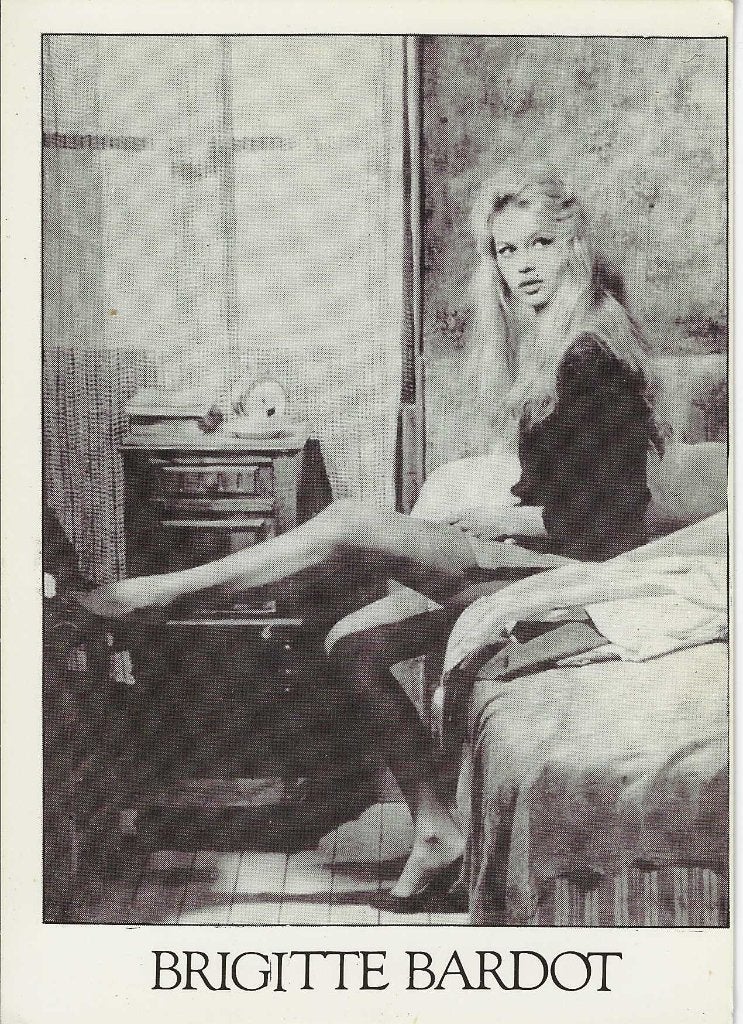 Filmsterren ansichtkaart Brigitte Bardot, Verzamelen, Verzenden, 1940 tot 1960, Ongelopen, Sterren en Beroemdheden