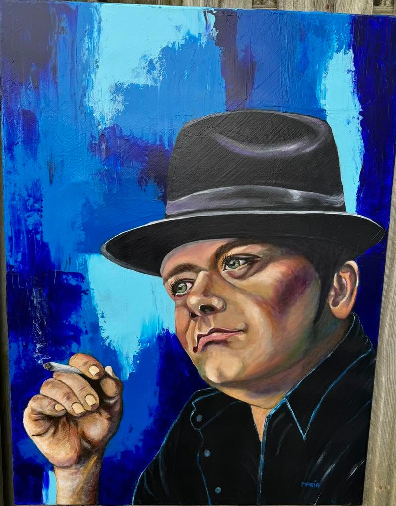 Schilderij in acrylverf André Hazes, Ophalen of Verzenden