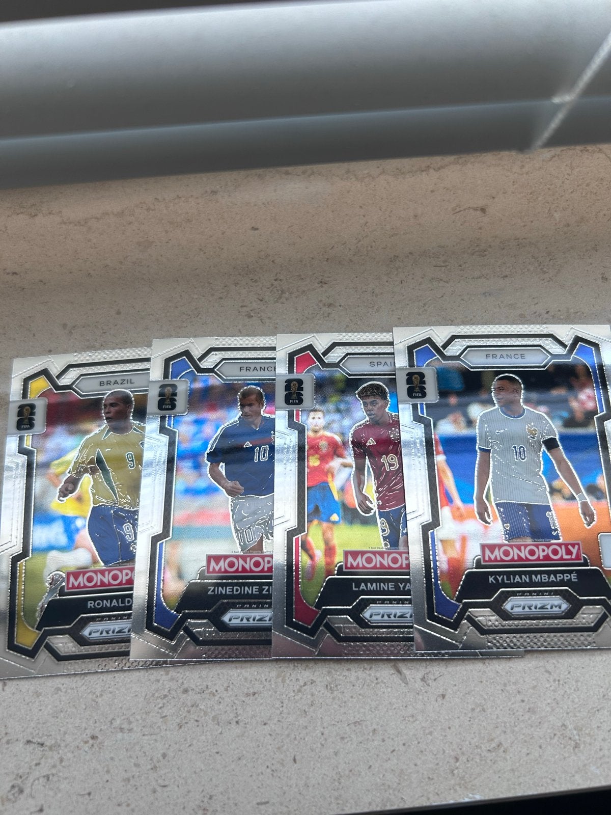 Monopoly Prizm Voetbal Kaarten - Ronald, Zidane, Yamal, Mbap, Ophalen of Verzenden, Zo goed als nieuw, Buitenlandse clubs, Spelerskaart