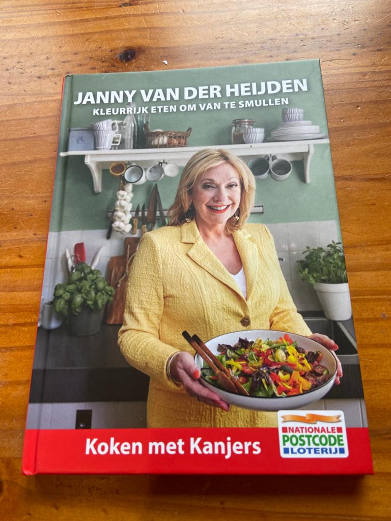 Koken met kanjers janny van de heijden postcodeloterij, Overige typen, Ophalen of Verzenden, Zo goed als nieuw, Gezond koken