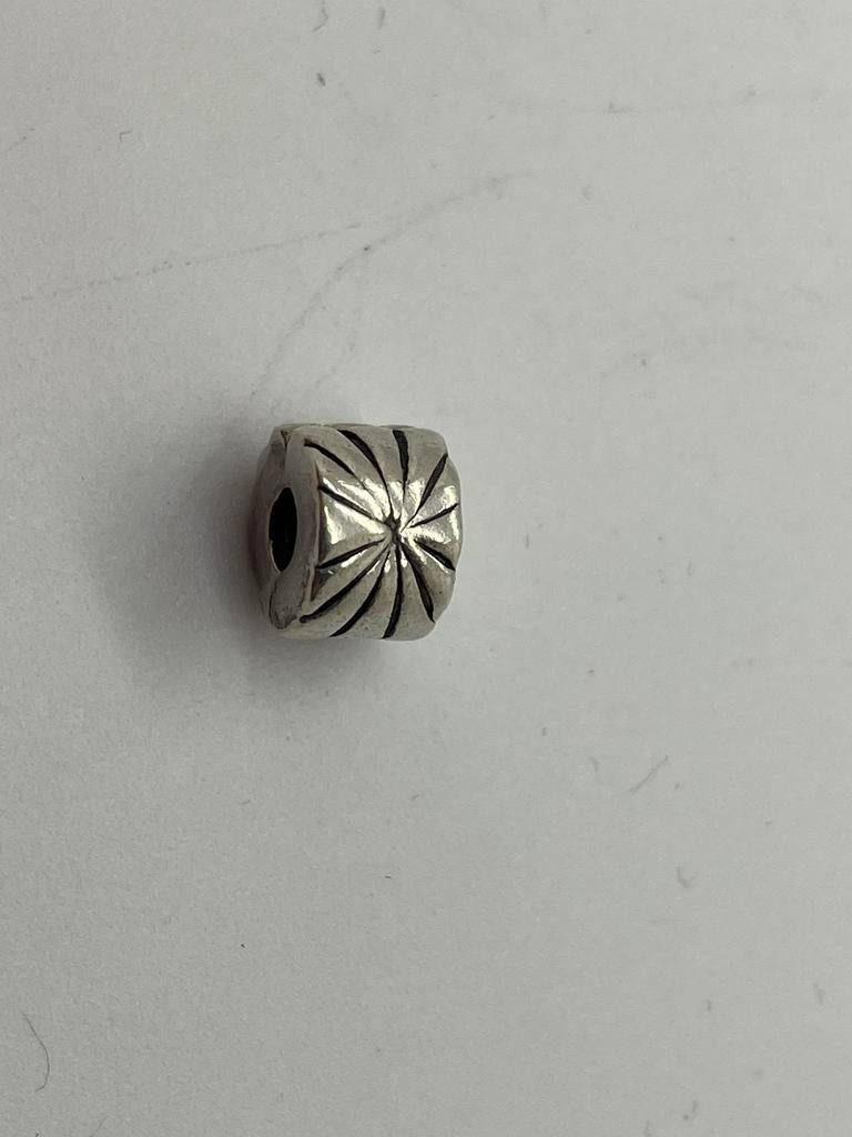 D363 Pandora zilveren stopper bedel stralend, Pandora, Ophalen of Verzenden, X, Zilver