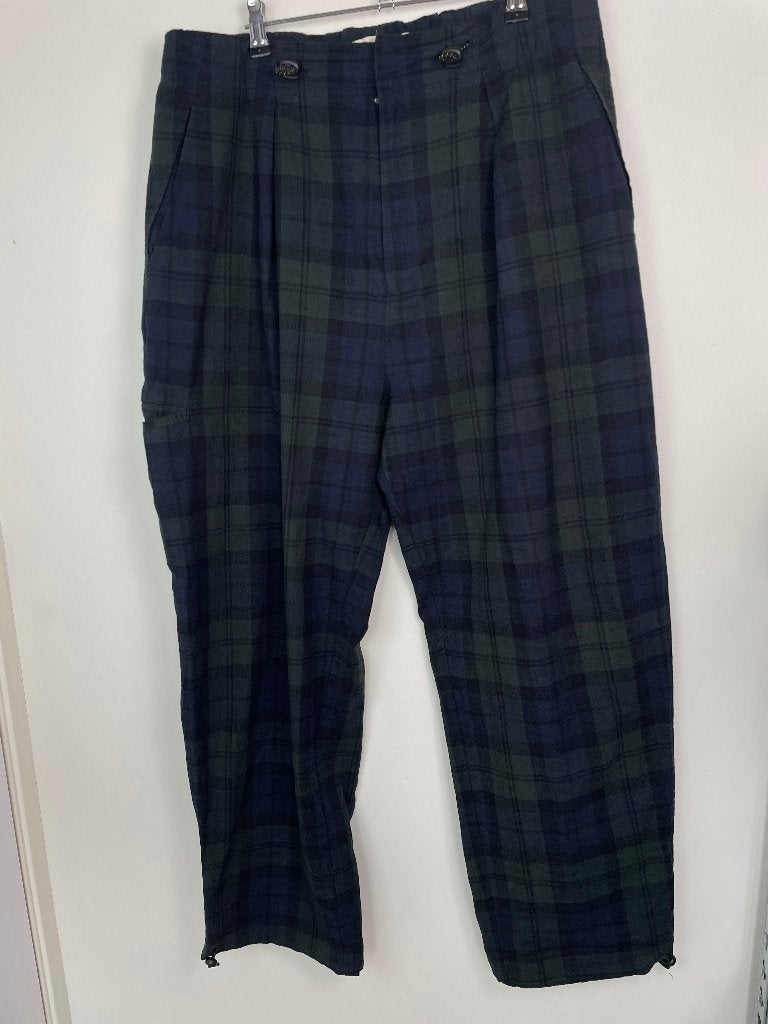 GIrls of Dust ballonbroek L blauw groen geruit baggy fit, 673 N.V., Volkstraat 2 in Antwerpen, België, Blauw, Maat 42/44 (L)