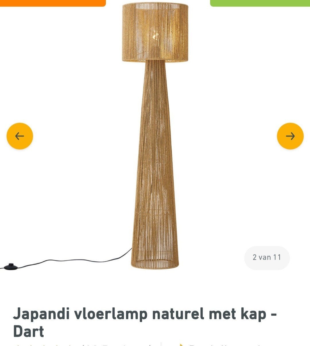 Qazqa vloerlamp Japandi, Ophalen, Zo goed als nieuw, 150 tot 200 cm