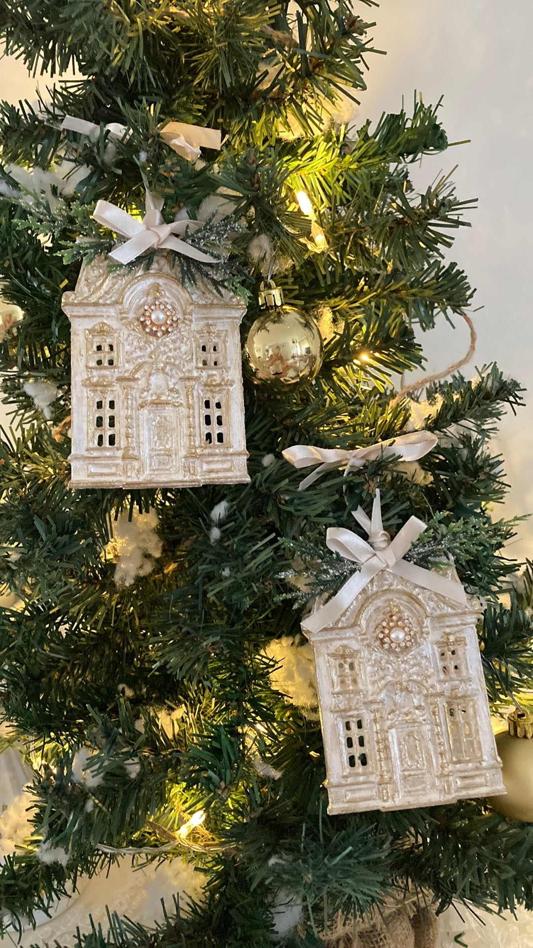 Kerst decoratie huisjes van resin gemaakt, Ophalen of Verzenden, Nieuw