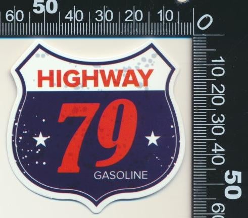 Sticker: Highway 79 Gasoline, Ophalen of Verzenden, Zo goed als nieuw, Auto of Motor