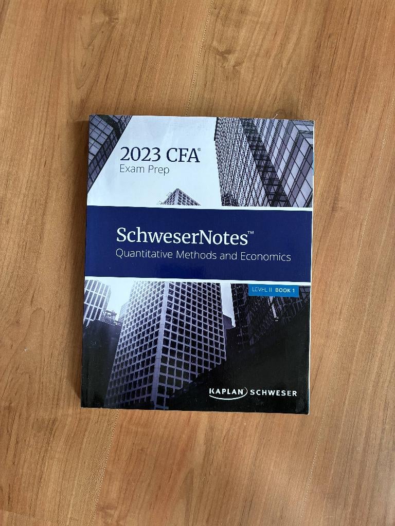 CFA Level 2 Schweser Notes (2023), Boeken, Ophalen of Verzenden, Beta, Zo goed als nieuw, Overige niveaus