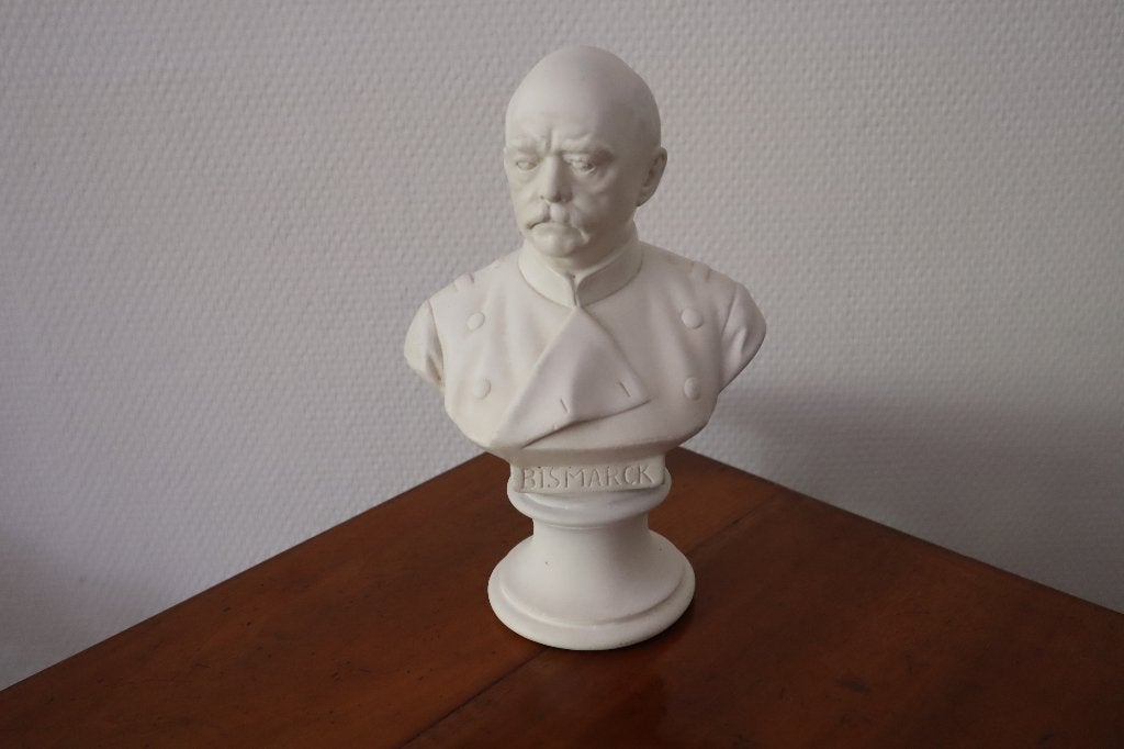 Portretbuste "Otto von Bismarck", Gips, Buste, Ophalen of Verzenden, 20 - 50 cm