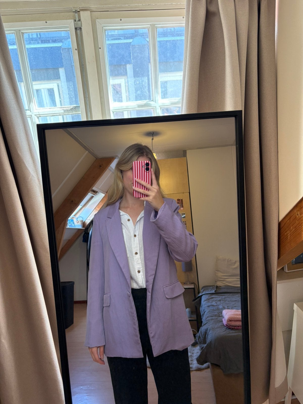 Paarse blazer van Cotton club, Kleding | Dames, Ophalen of Verzenden, Zo goed als nieuw, Maat 38/40 (M), Paars