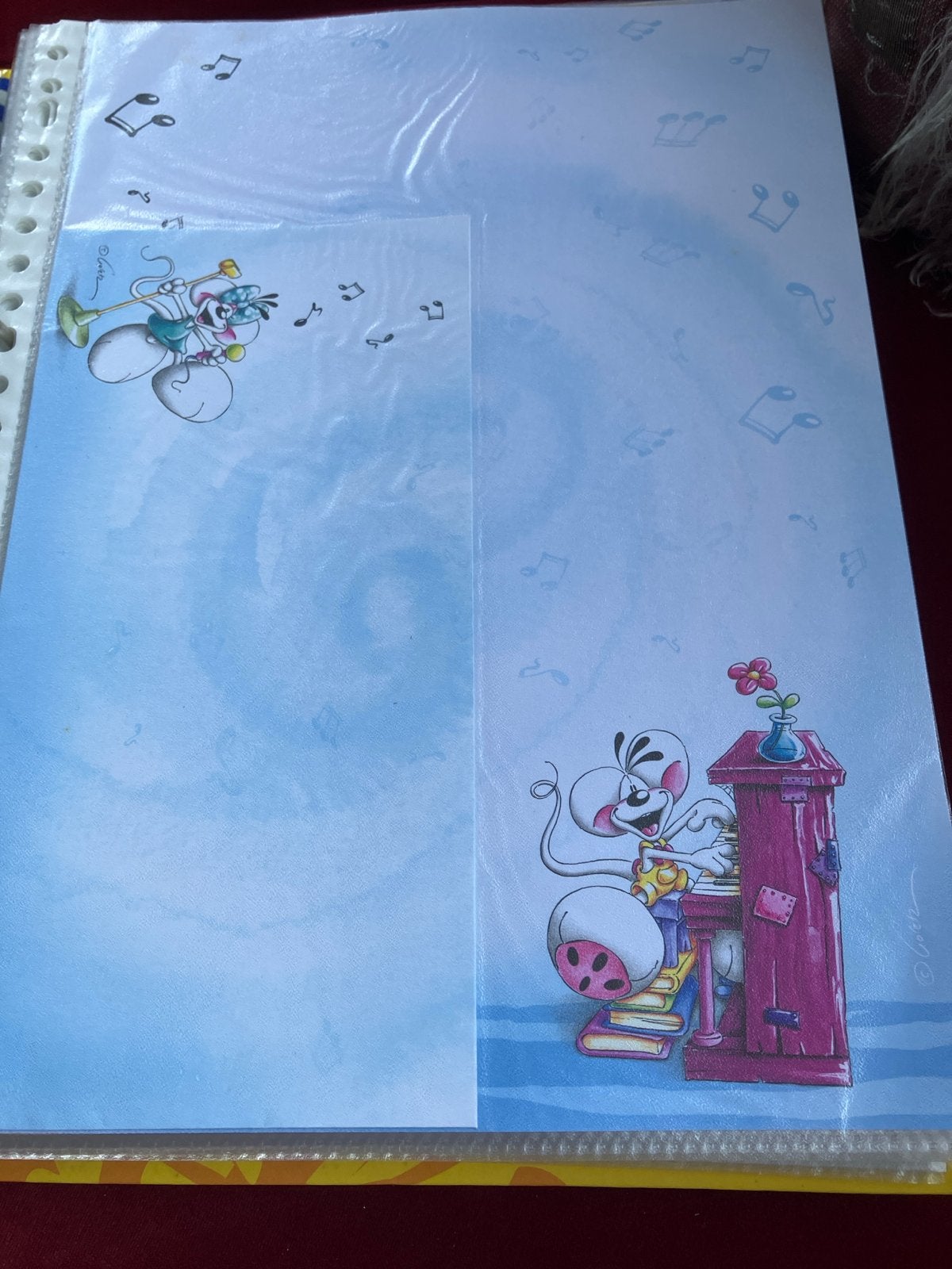 Diddl en Vrienden vellen met envelop, Ophalen, Verschillende figuren, Zo goed als nieuw, Papier, Kaart of Schrift
