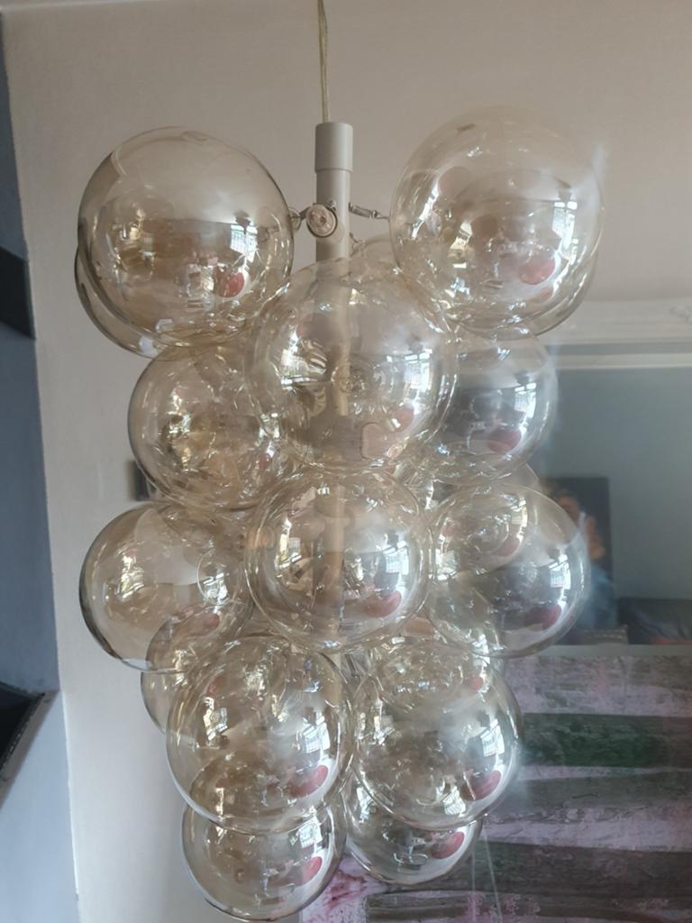 DESIGN HANGLAMP BUBBLES WESTWING, Huis en Inrichting, Lampen | Hanglampen, Ophalen, Zo goed als nieuw, Minder dan 50 cm