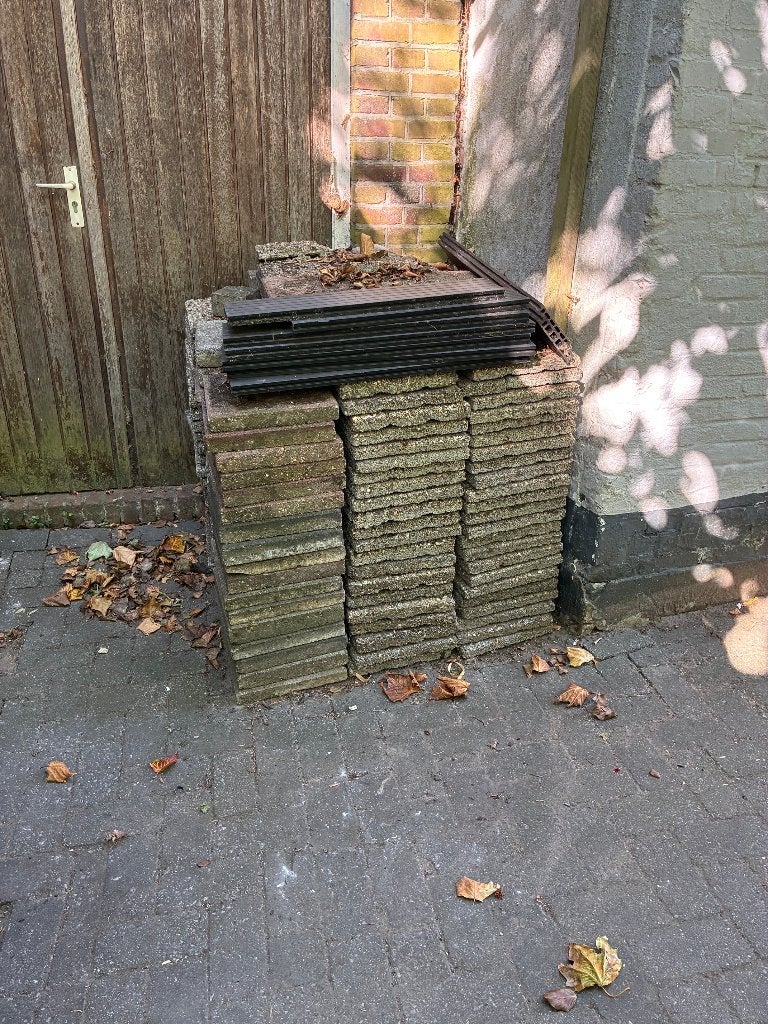 Terrastegels, Ophalen, Gebruikt, 10 m² of meer, Beton