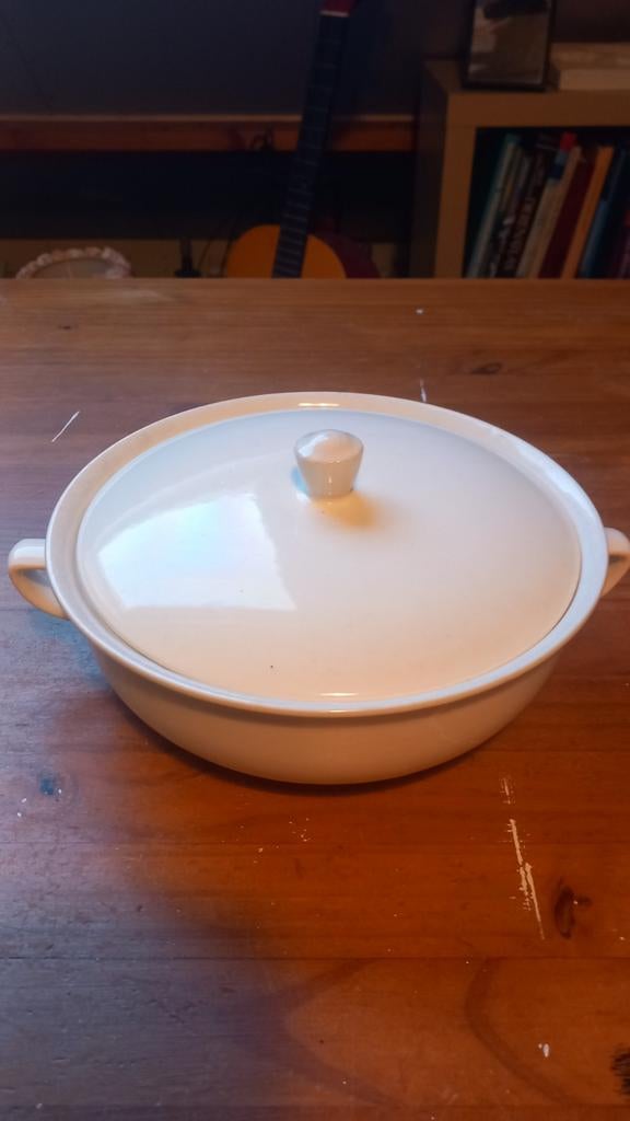 Vintage Terrine met Deksel - Wit Keramiek, Antiek en Kunst, Ophalen