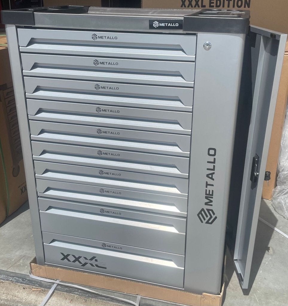Metallo Gereedschapswagen 10 lades vol ook 4 accugereedschap, Doe-het-zelf en Verbouw, Gereedschapskisten, Ophalen, Gevuld, Nieuw