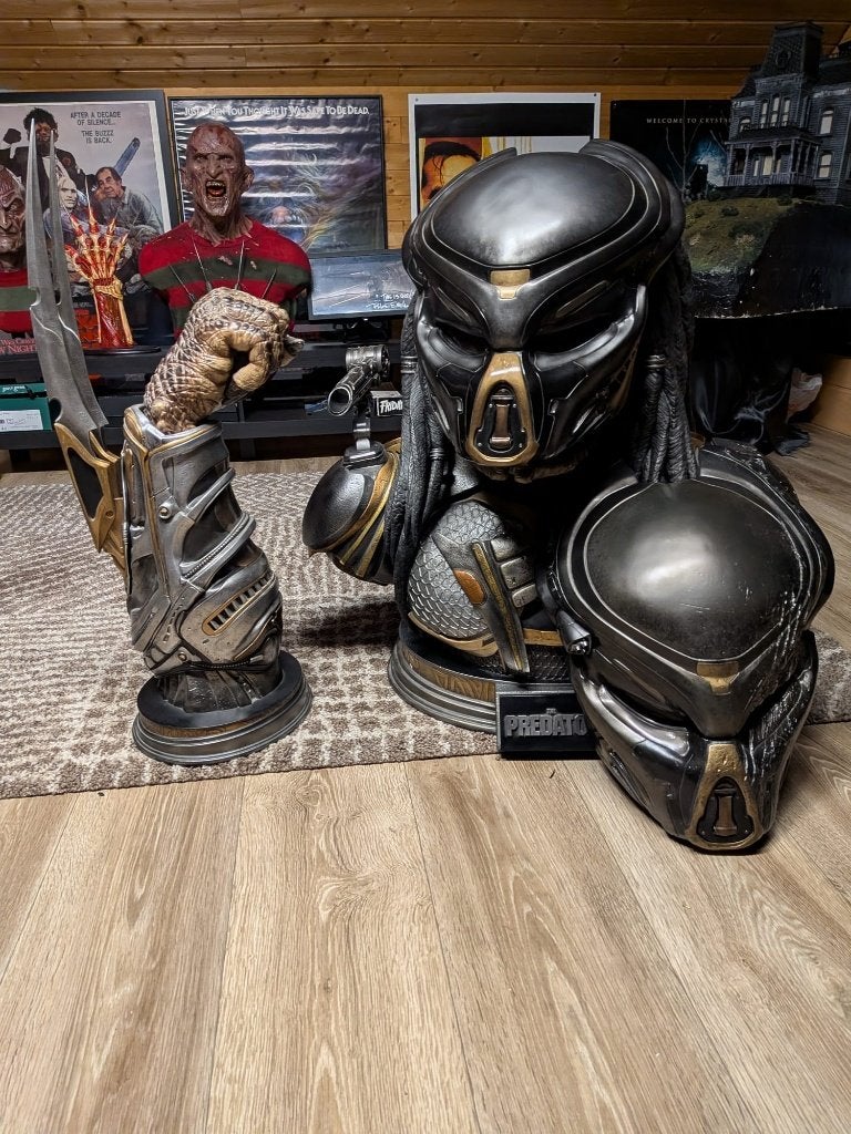 Prime 1 St Fugitive Predator Life Size Bust + Wristblades, Ophalen, Zo goed als nieuw, Film, Beeldje, Replica of Model