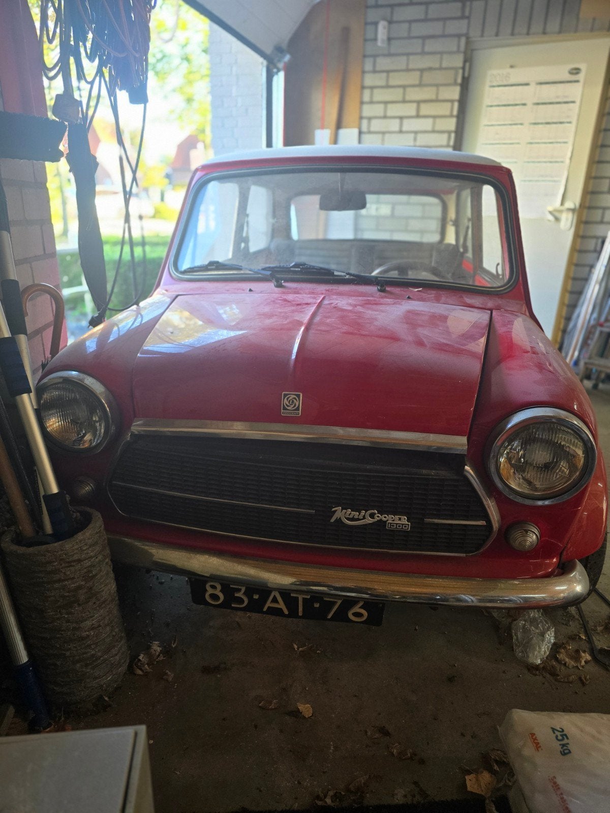 Mini 1300 1.3 Cooper 1973 Rood, Auto's, 4 cilinders, Origineel Nederlands, Handgeschakeld, Particulier