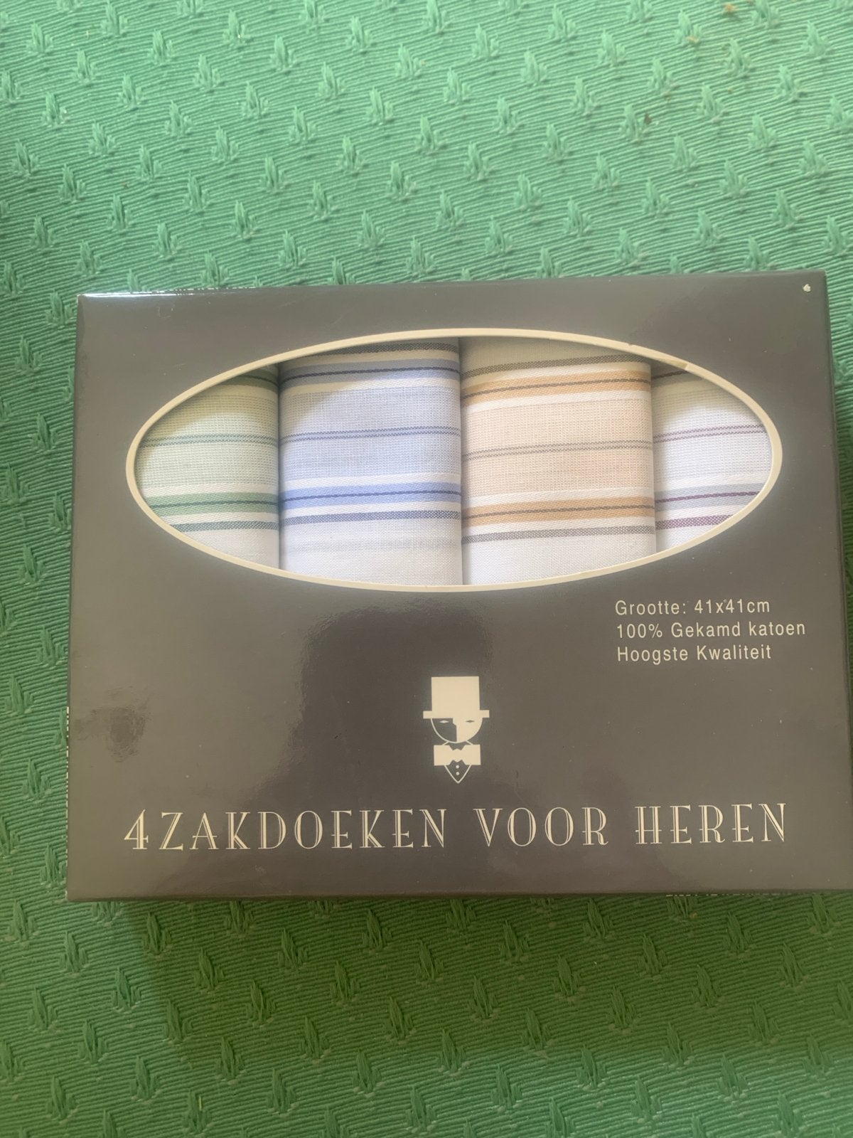4 Zakdoeken voor Heren - 100% Gekamd Katoen, Ophalen of Verzenden, Nieuw