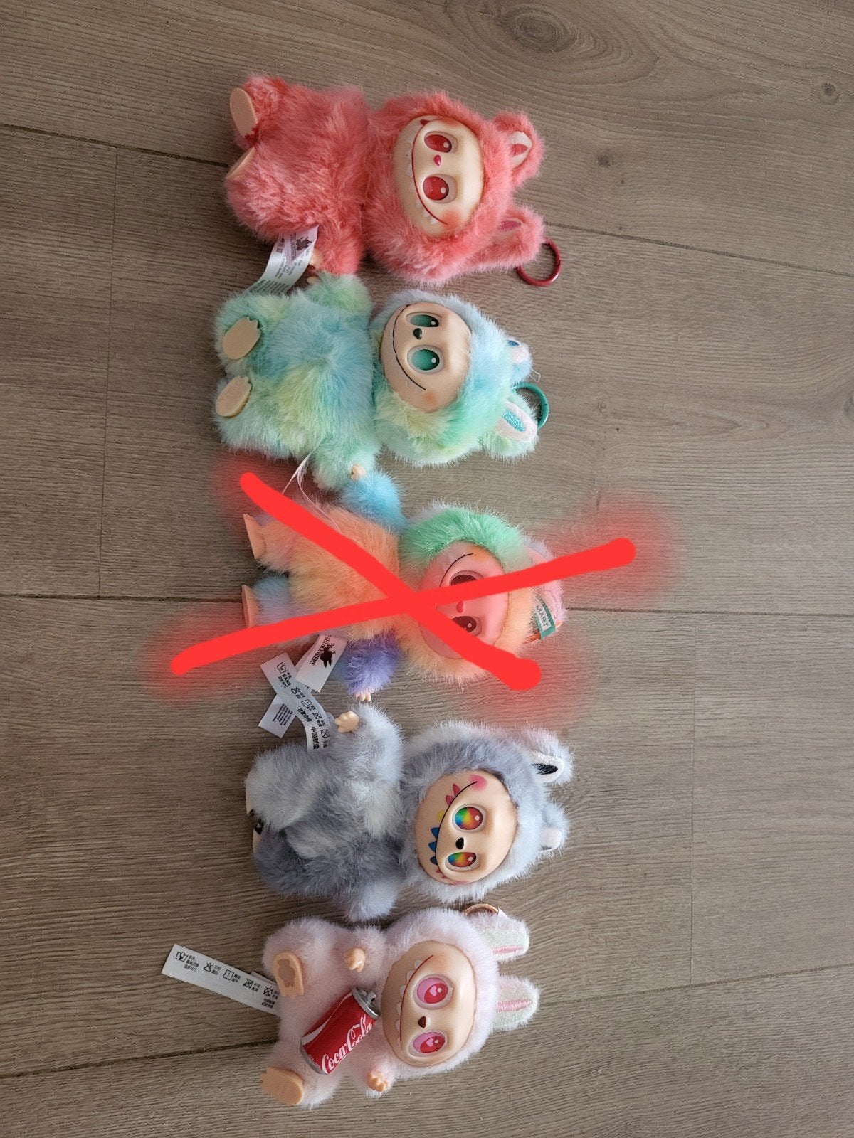 4x labubu knuffel, Ophalen of Verzenden, Zo goed als nieuw, Overige typen