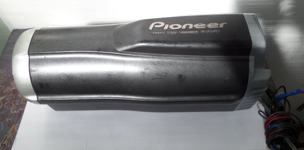 PIONEER AUTO COMPACTE SUBWOOFER, Auto diversen, Ophalen of Verzenden, Gebruikt