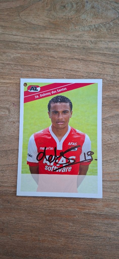 Spelerskaart met handtekening; Dabney dos Santos # AZ, Ophalen of Verzenden, Nieuw, AZ, Spelerskaart