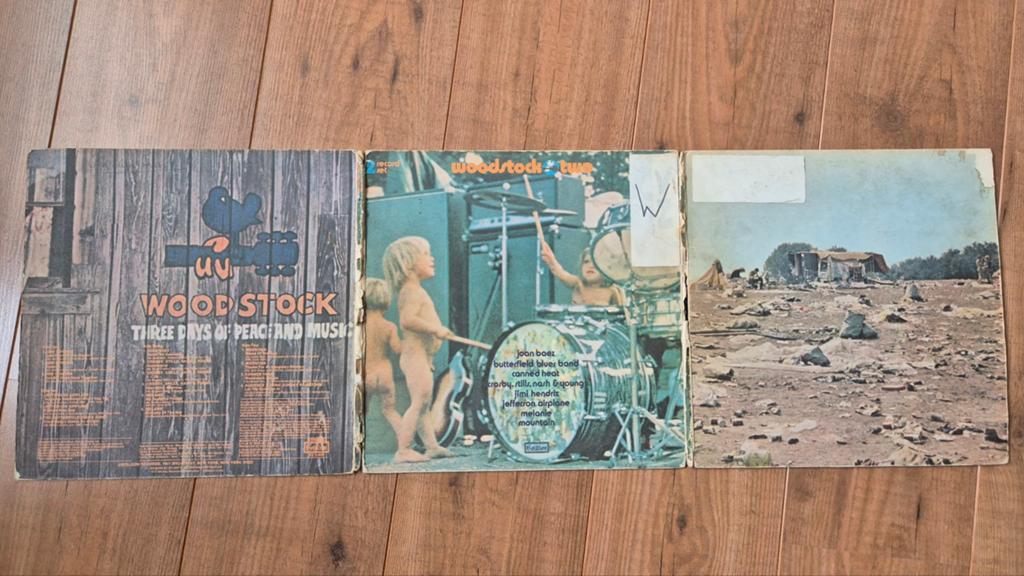 Hoes en 1 LP van Popfestival Woodstock 1969, Cd's en Dvd's, Vinyl | Rock, Ophalen of Verzenden, Gebruikt, 12 inch, Poprock