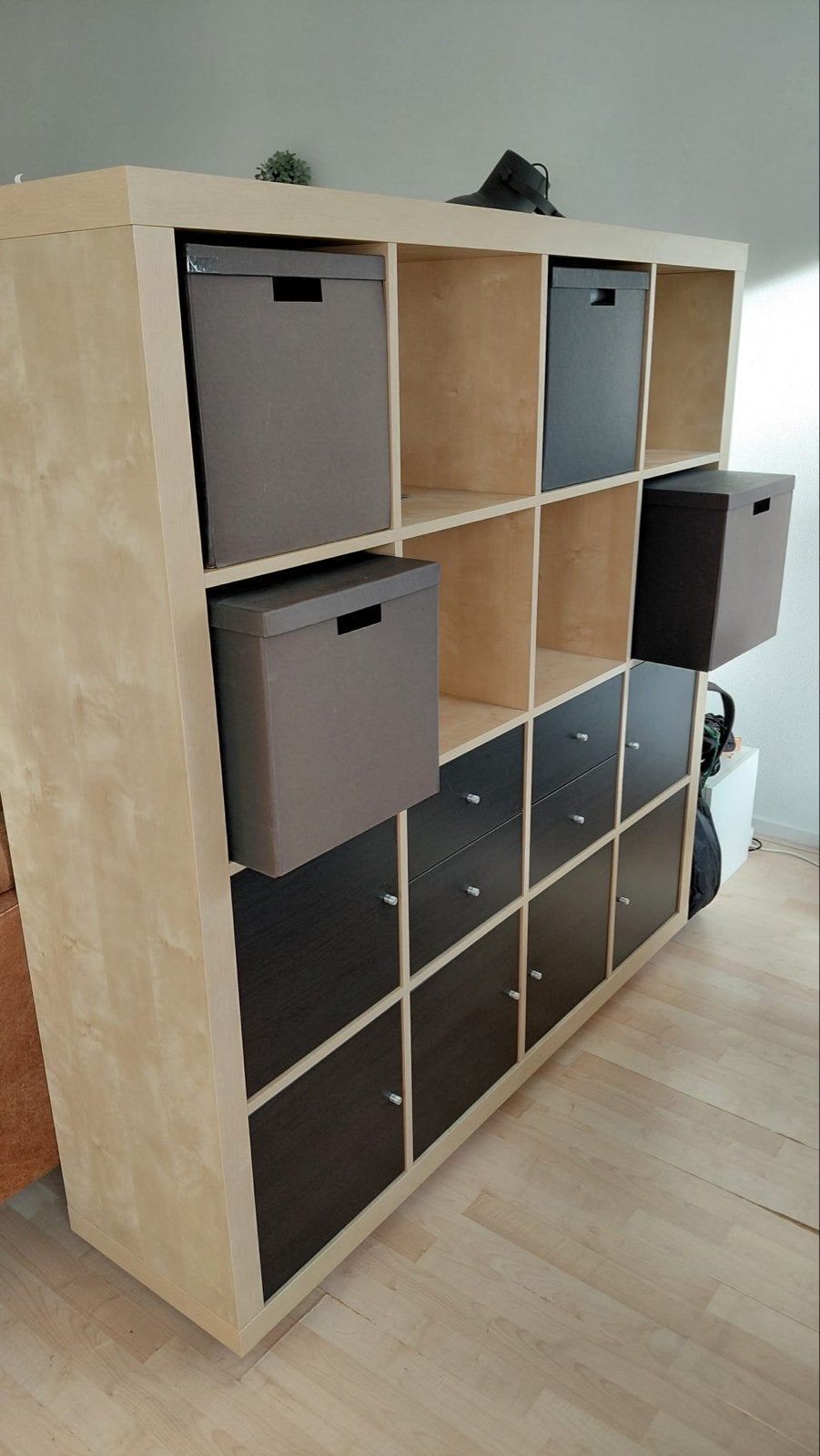 IKEA Kallax 4x4 met inzetstukken, Huis en Inrichting, Ophalen