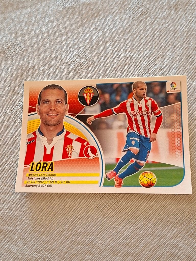 Prentje/Chromo: Lora / Sporting Club de Gijon / 2016-2017, Ophalen of Verzenden, Nieuw, Buitenlandse clubs, Poster, Plaatje of Sticker