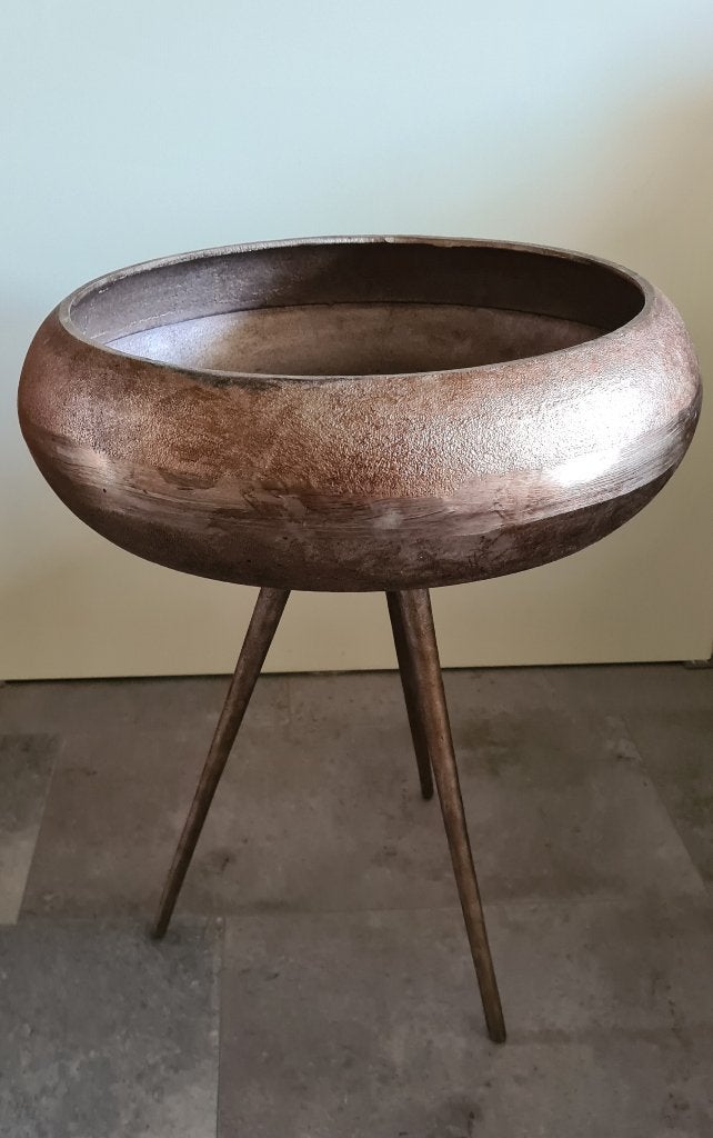 Design Light & Living plantenbak-schaal, brons-goudkleuri, Ophalen, Metaal, 46 cm, 54 cm