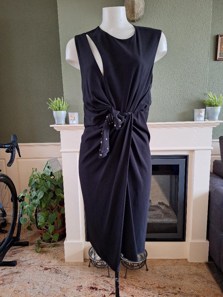 The Kooples zwart jurk jurkje L 42 44 LBD, Maat 38/40 (M), Verzenden, Zwart, Zo goed als nieuw