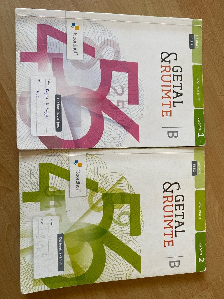 Getal & Ruimte VWO B deel 1 & 2 (Noordhoff), Boeken, Schoolboeken, Gelezen, VWO, Noordhoff, Ophalen of Verzenden