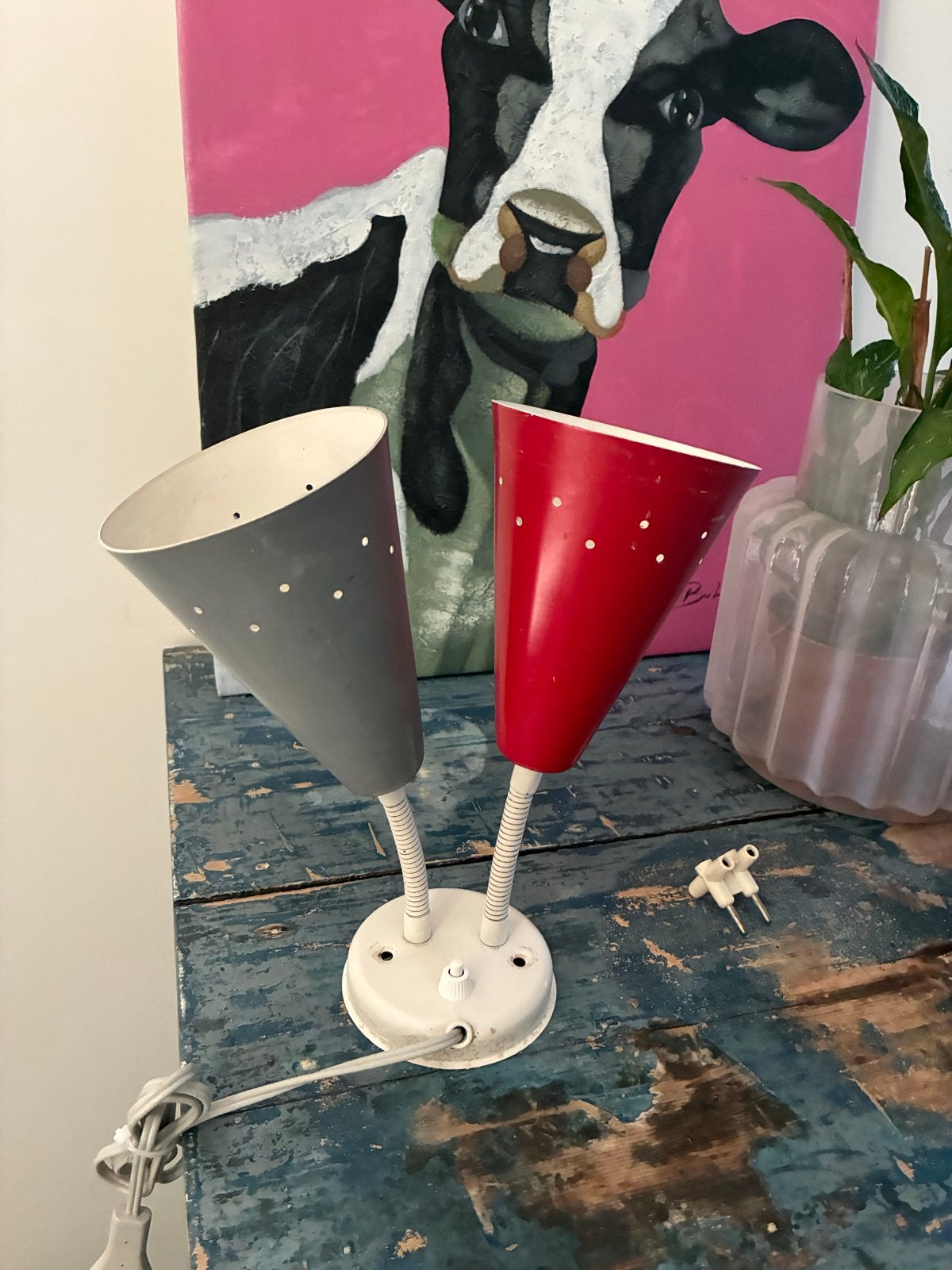 Vintage Diabolo Tafellamp/Wandlamp - Jaren '50/'60, Ophalen of Verzenden