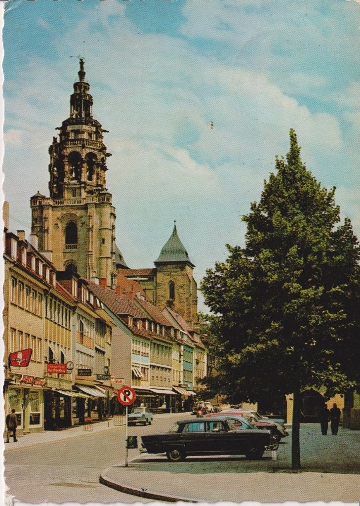 Duitsland, Heilbronn met auto's Mercedes Heckflosse W110, Ophalen of Verzenden, 1960 tot 1980, Gelopen, Duitsland
