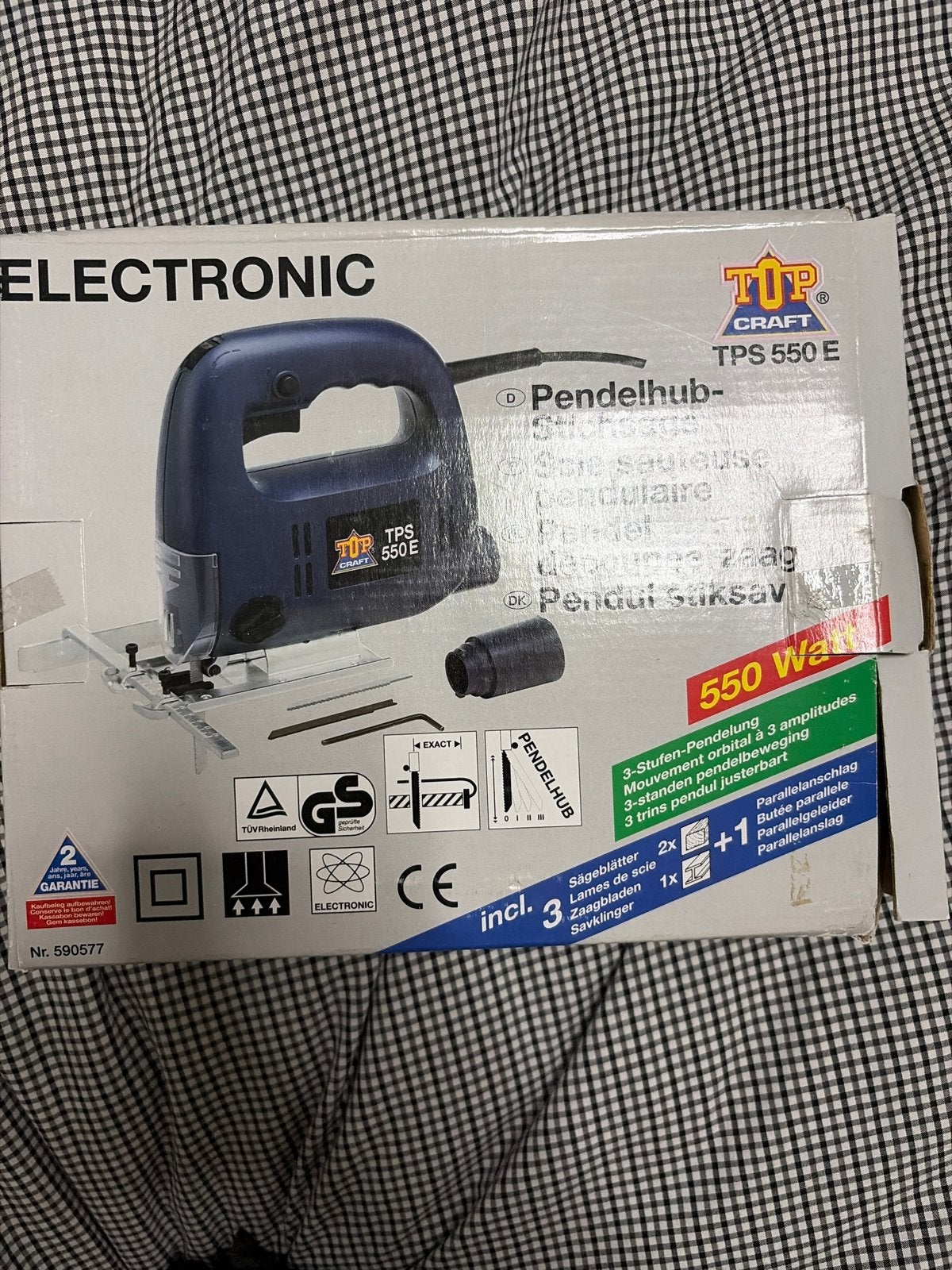 TIP Craft TPS 550 E Decoupeerzaag - 550 Watt, Decoupeerzaag, Ophalen of Verzenden, Zo goed als nieuw, 30 tot 70 mm