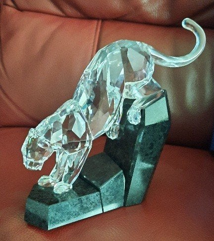 Swarovski panter soulmates helder met certificaat in doos, Ophalen of Verzenden, Zo goed als nieuw, Figuurtje