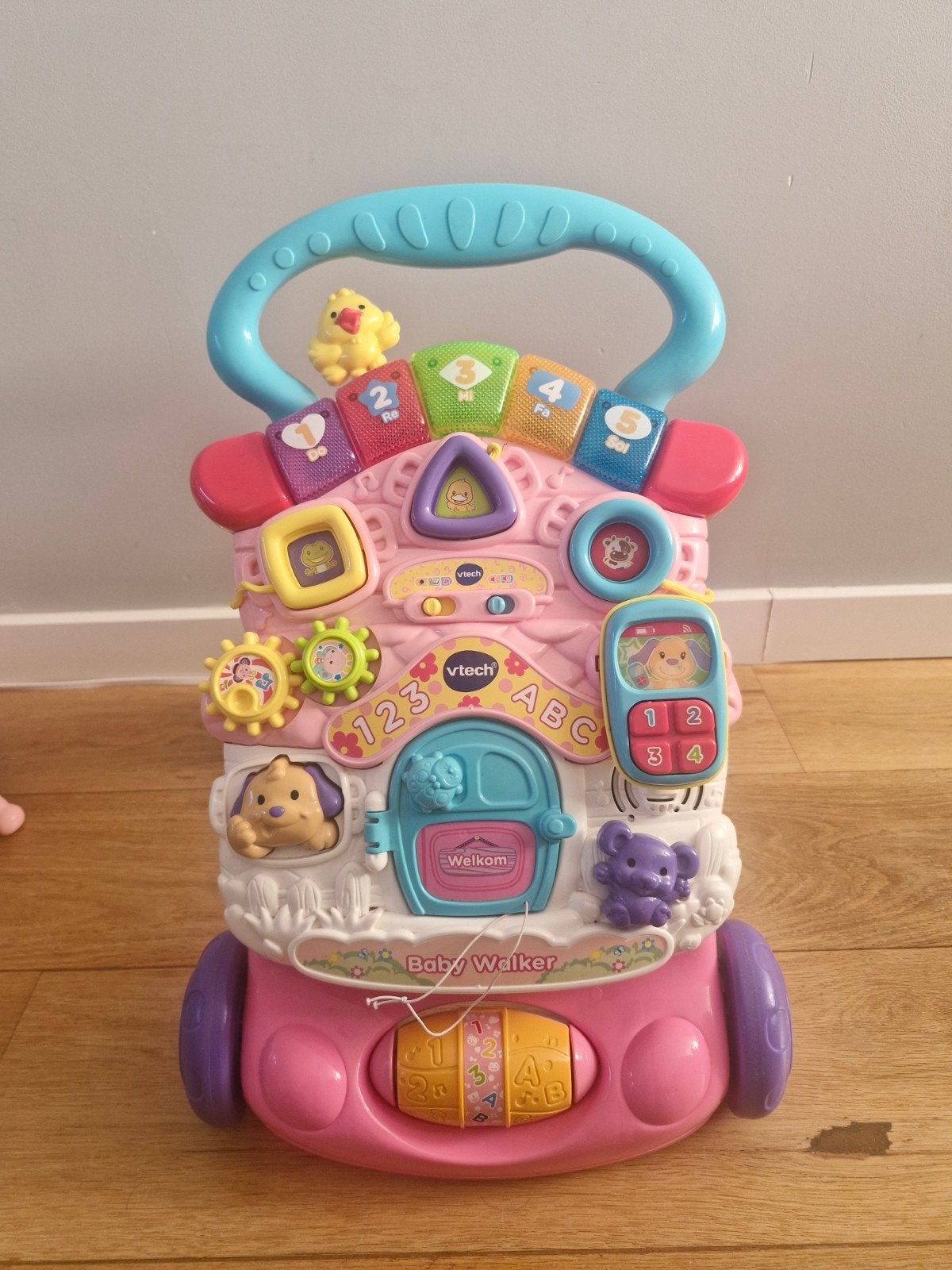 loopwagen vtech babywalker roze, Ophalen, Zo goed als nieuw, 6 maanden tot 2 jaar
