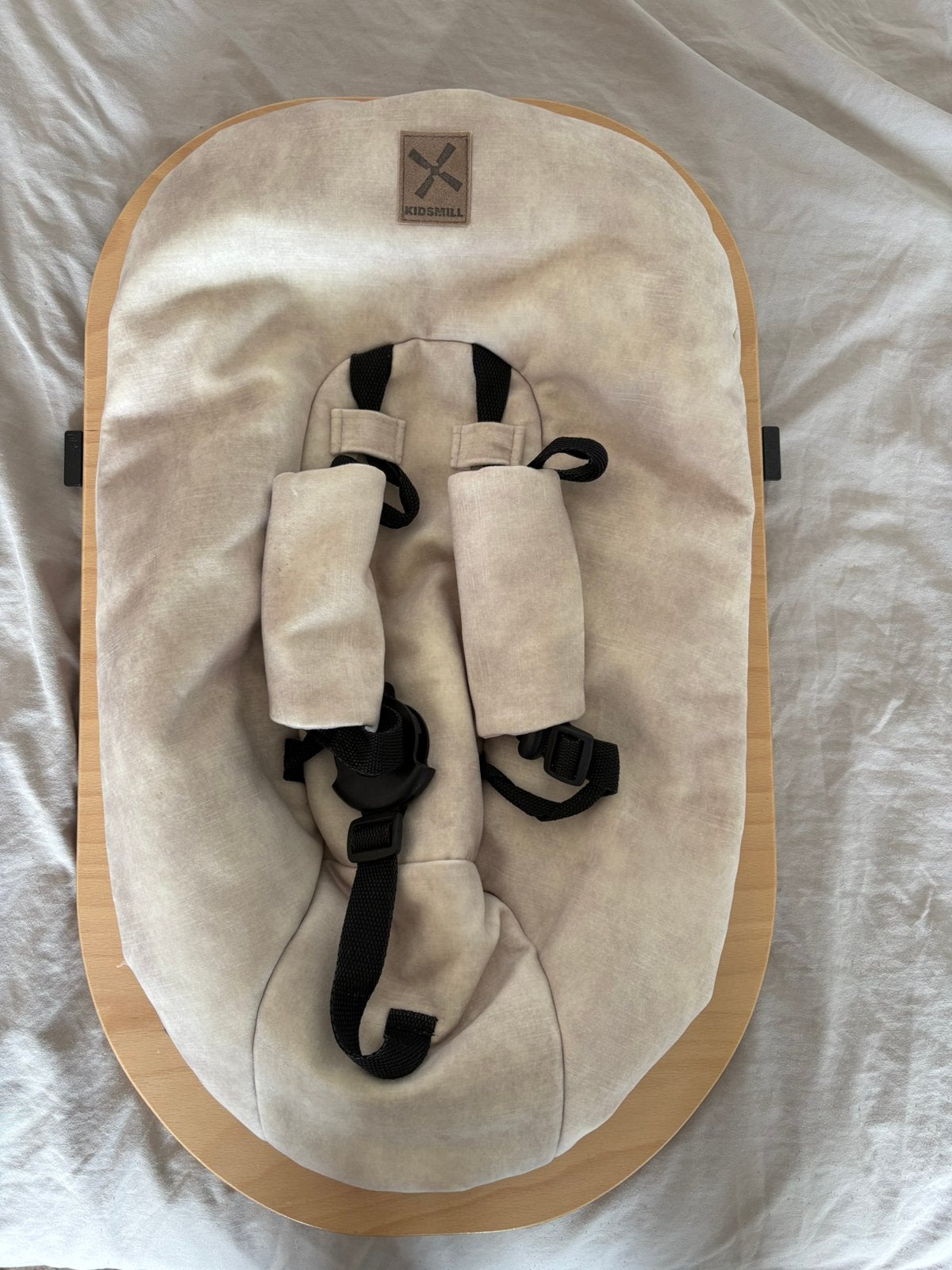 Kidsmill newborn zitje/ligstoel naturel, Ophalen of Verzenden, Zo goed als nieuw, Meegroeistoel
