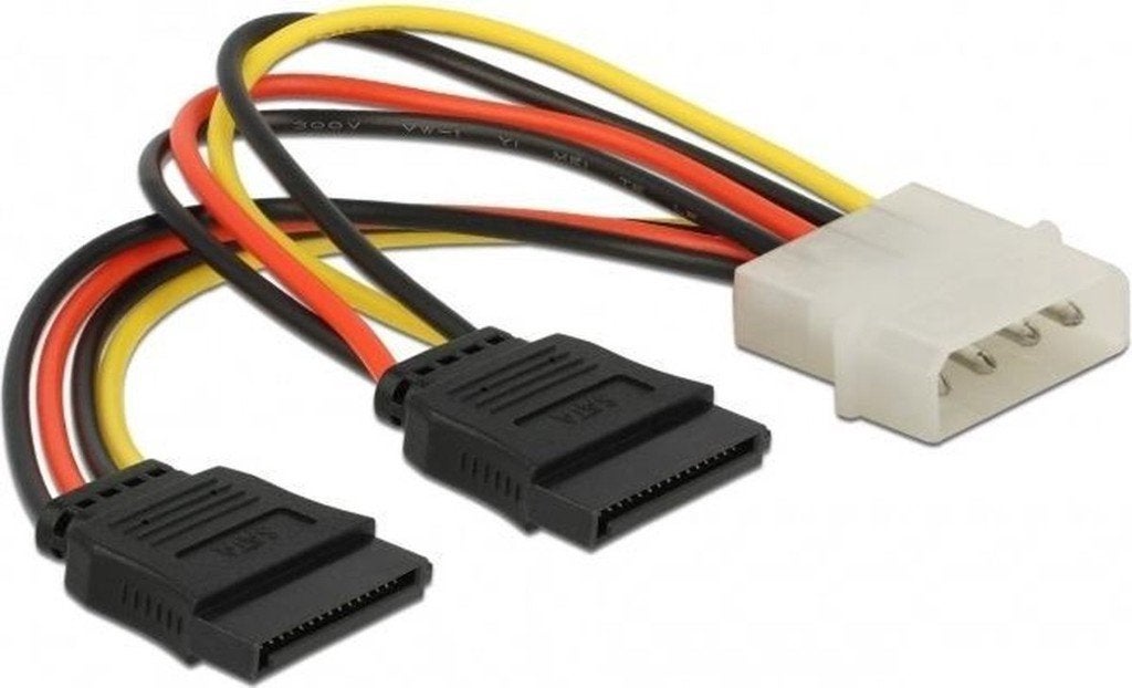Molex naar 2x SATA voedingskabel (Nieuw), Computers en Software, Ophalen, Nieuw