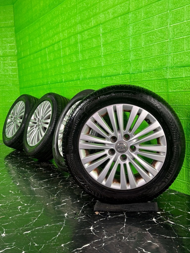 Originele Opel Astra Zafira Vectra velgen 16" 5x110 zomerset, Auto-onderdelen, Banden en Velgen, Niet ingevuld, Gebruikt, 16 inch