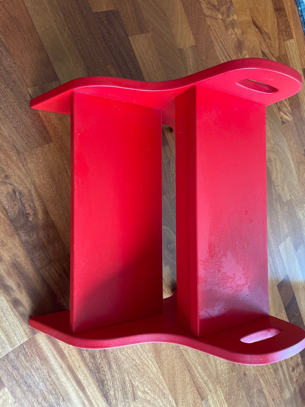 Rood  en geel houten Ikea opstapbankje., Ophalen of Verzenden, Zo goed als nieuw, Hout
