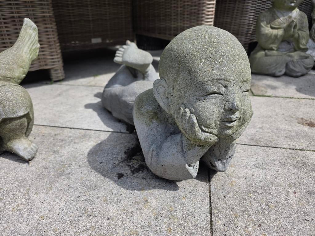 Liggende Baby Boeddha tuinbeeld van Winterhard Beton, Ophalen, Nieuw