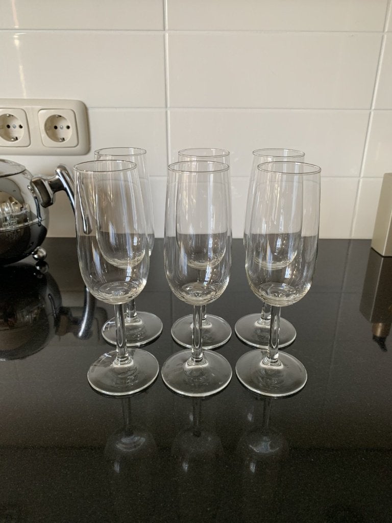 Sherry glazen 6 stuks, Ophalen of Verzenden, Zo goed als nieuw, Overige typen