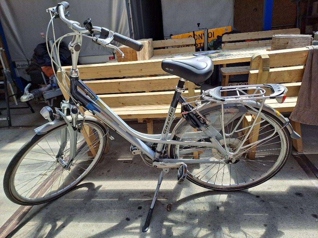 damesfiets met versnellingen, Ophalen, Versnellingen, Schijfrem, Gazelle