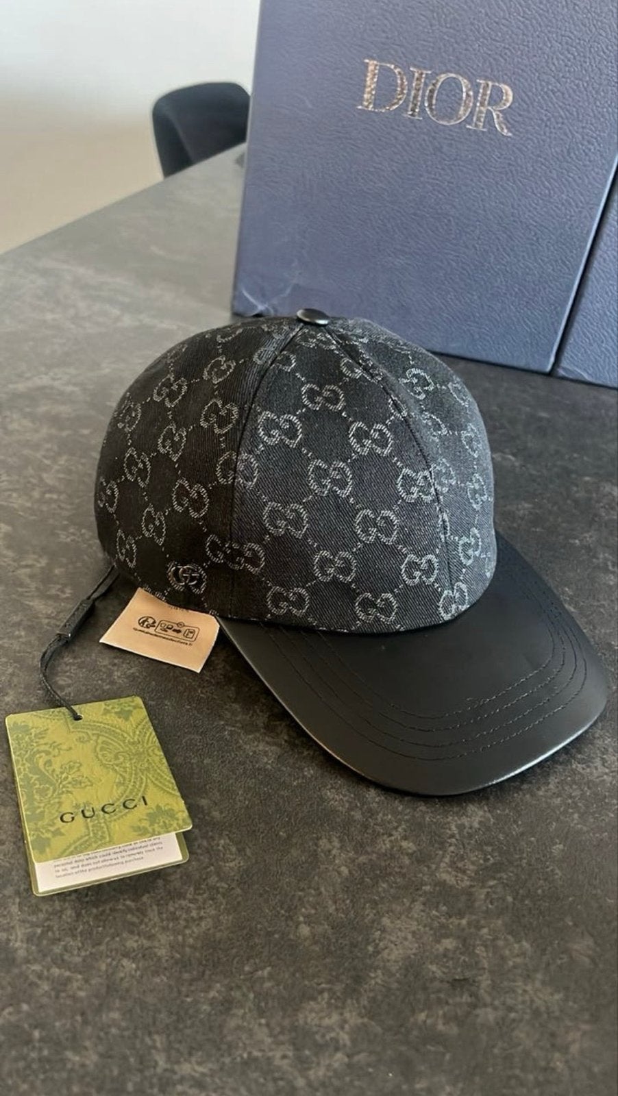 Gucci GG Canvas Baseballpet met Leren Klep, Kleding | Dames, Hoeden en Petten, Nieuw, Pet, One size fits all, Ophalen of Verzenden