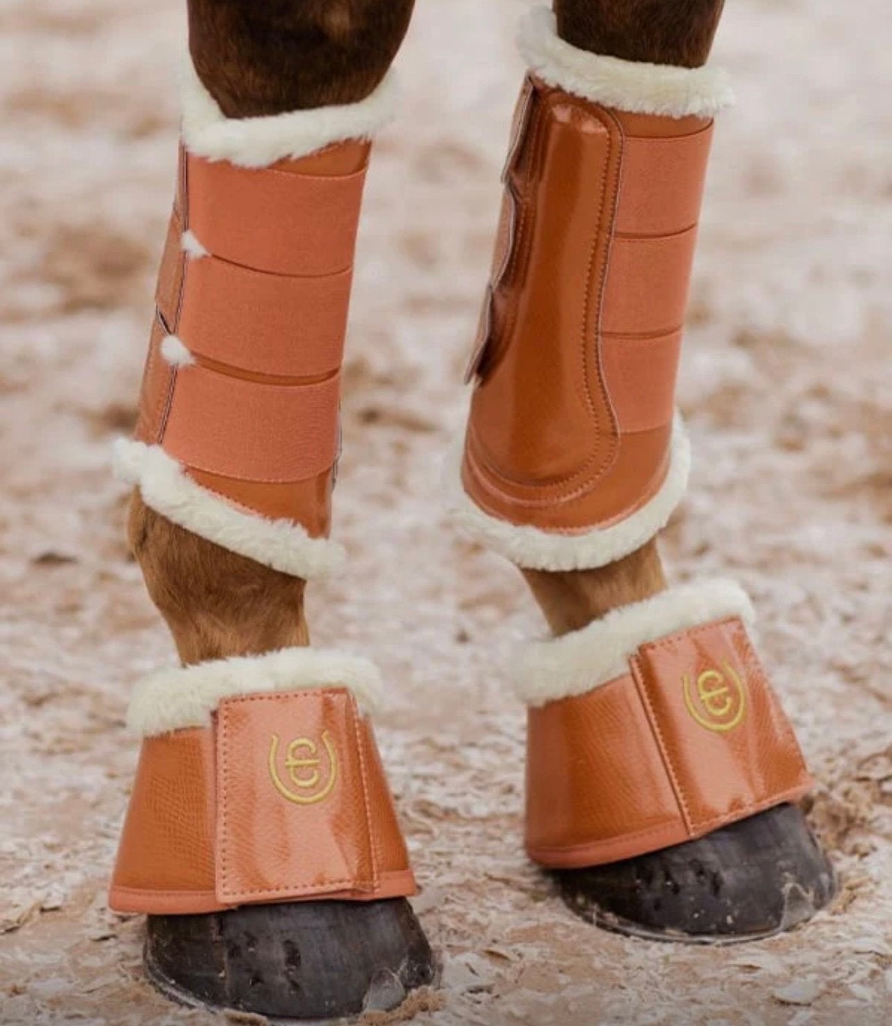 EQUESTRIAN STOCKHOLM FW'21 BRONZE GOLD BRUSHING BOOTS, Nieuw, Ophalen of Verzenden, Equestrian Stockholm, Beenbeschermers