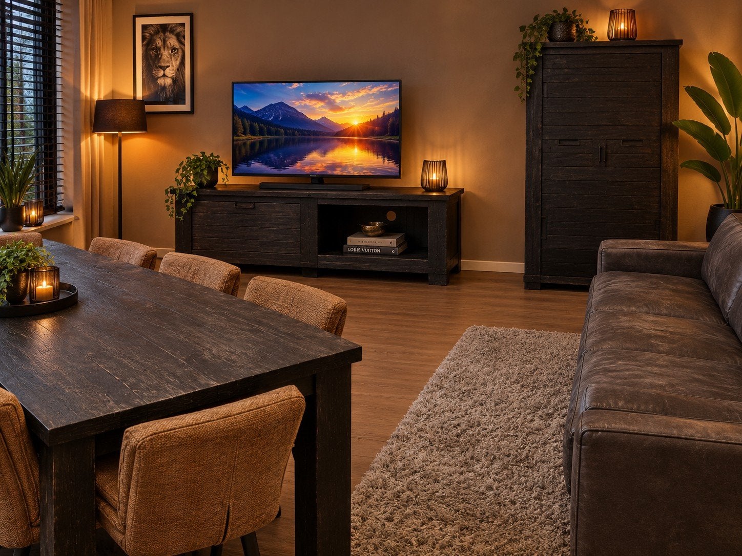 Complete inboedel eettafel, salontafel, kast, tv-meu, Huis en Inrichting, Ophalen of Verzenden