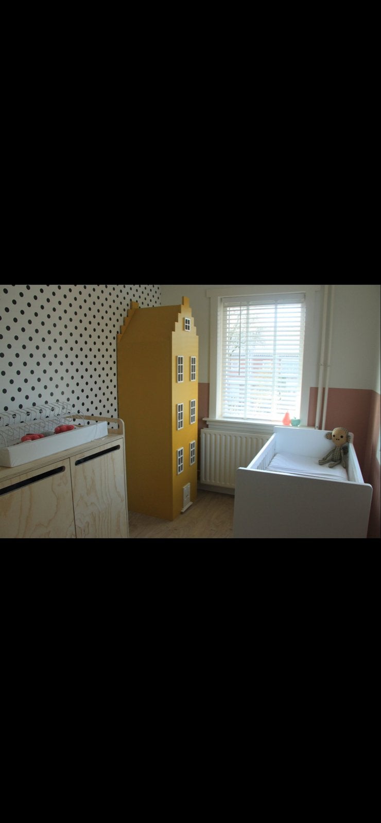 Unieke Gele Grachtenpand Kast - Kinderkamer/Speelkamer, Ophalen, Gebruikt, Kast